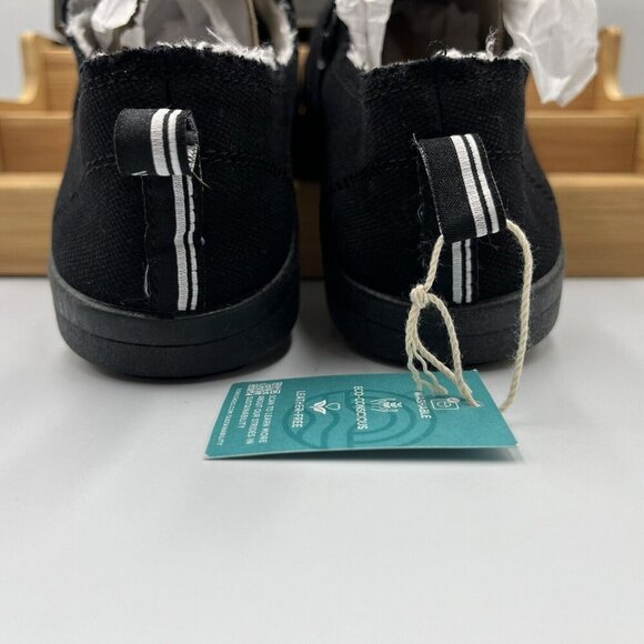 VIONIC Woman's Beach Slip On/In Black Denim Size 7 WIDE/Frayed Edge/Casual - Picture 5 of 13